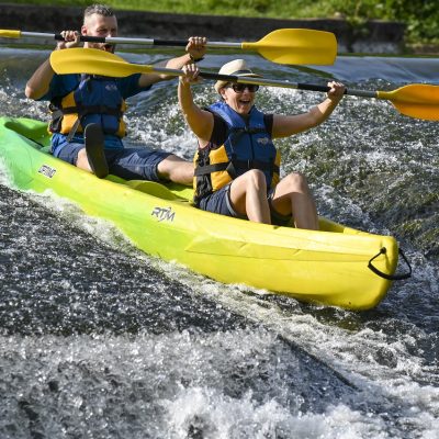 17/06/2021 - MARNAY - HAUTE SAONE - FRANCE -  Tourisme Canoé sur la riviere l'Ognon        - Photo Laurent CHEVIET
